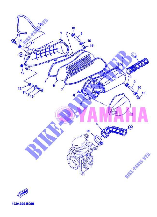 EINLASS 2 für Yamaha YP250R 2013