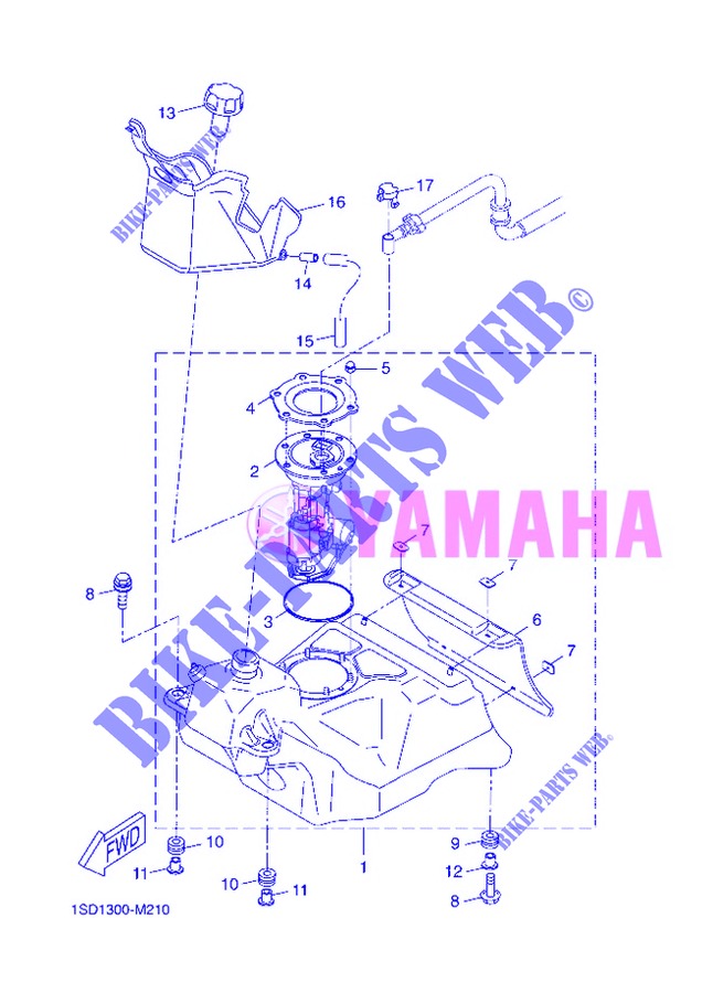 BENZINTANK für Yamaha XMAX 400 2013
