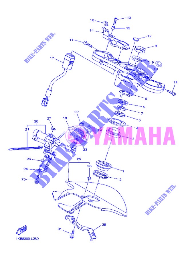 LENKUNG für Yamaha YZF-R1 2013