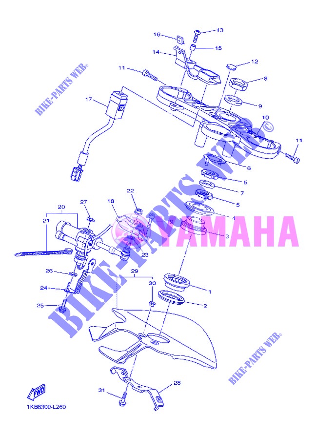 LENKUNG für Yamaha YZF-R1 2013