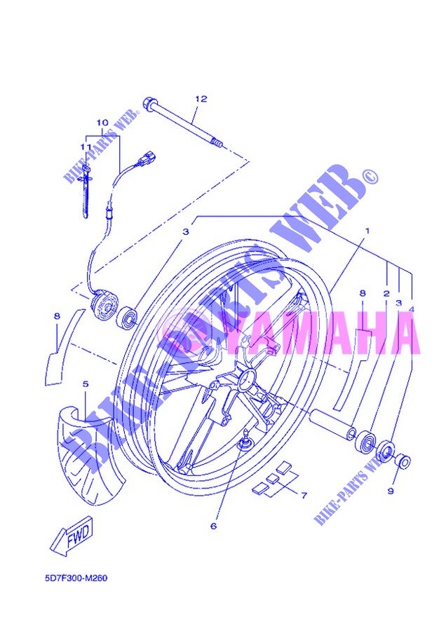 VORDERRAD für Yamaha YZF-R125 2013