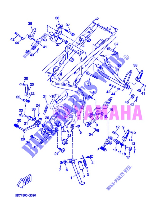 STAENDER / FUSSRASTE für Yamaha YZF-R125 2013