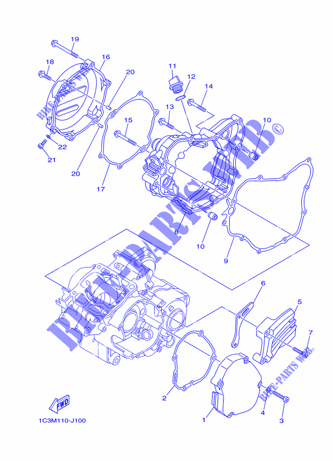 DECKEL   MOTOR 1 für Yamaha YZ125 2014