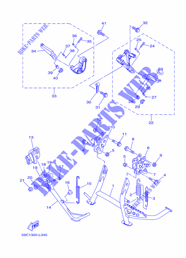 STAENDER / FUSSRASTE für Yamaha XP500 2014