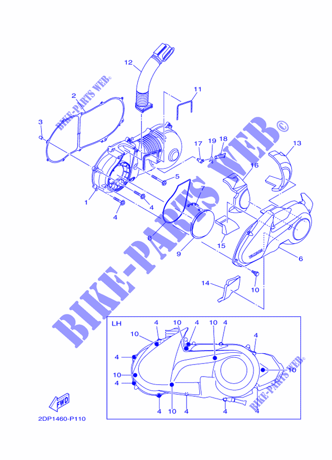 DECKEL   MOTOR 1 für Yamaha GPD125-A 2015