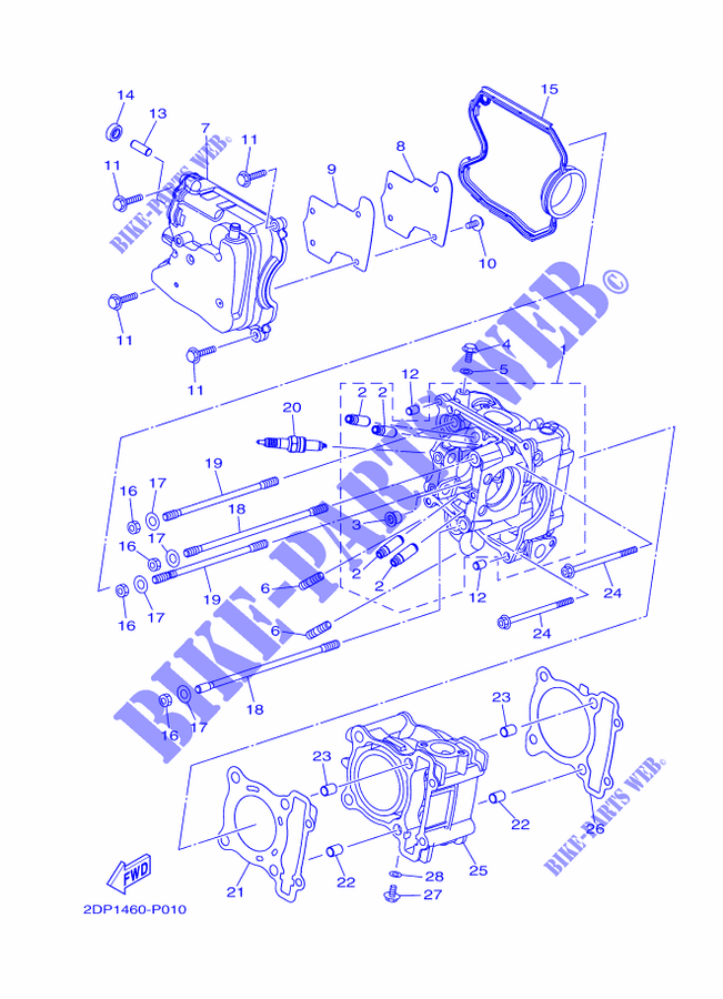 ZYLINDER für Yamaha GPD125-A 2015
