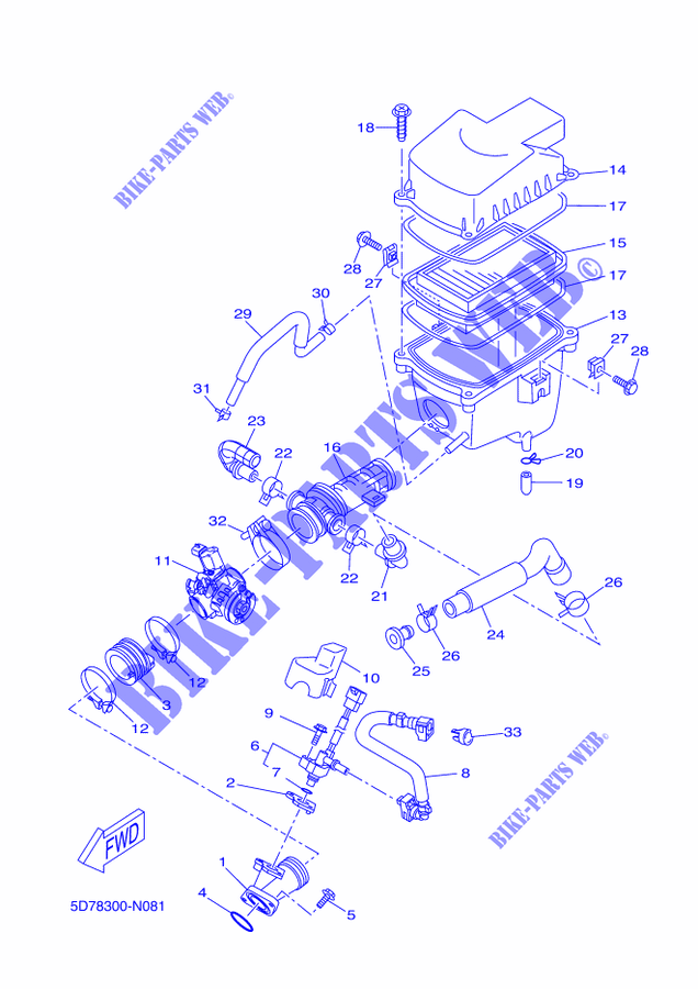 EINLASS für Yamaha YZF-R 125 ABS 2016