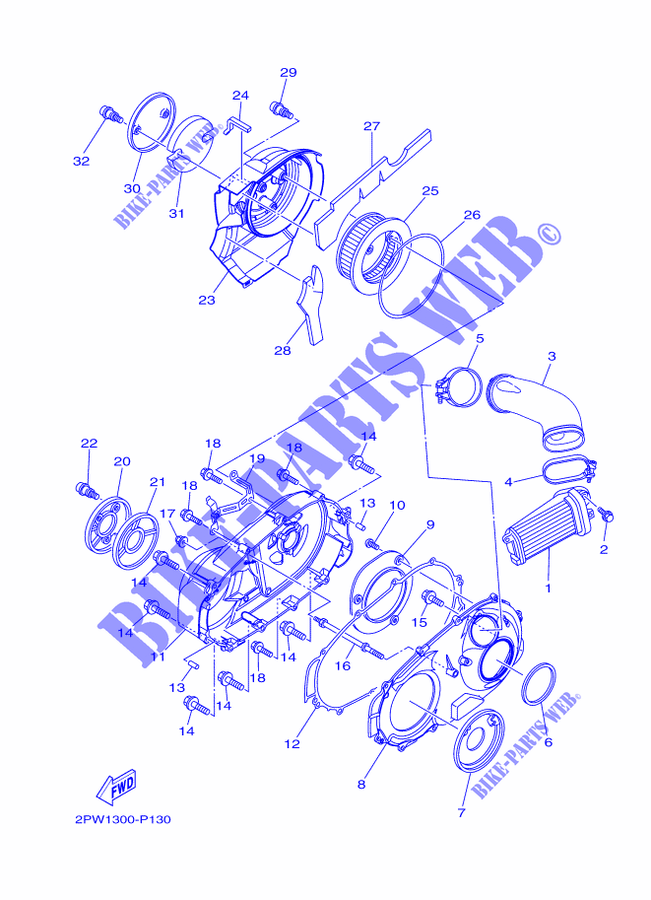 DECKEL   MOTOR 2 für Yamaha XP500 2015