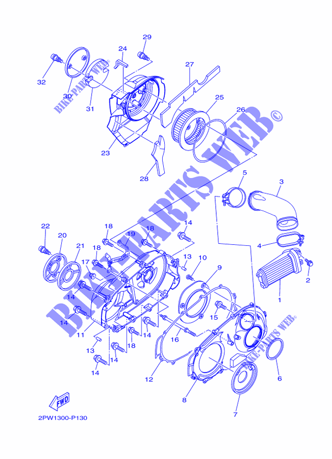 DECKEL   MOTOR 2 für Yamaha XP500A 2015
