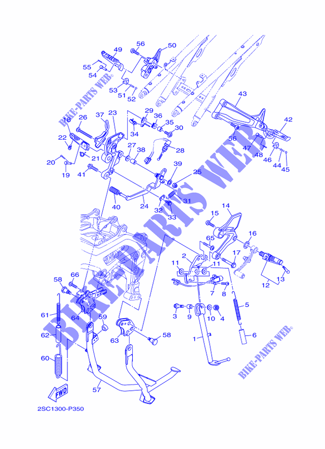 STAENDER / FUSSRASTE für Yamaha MT-09 TRACER ABS 2015