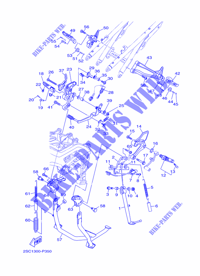 STAENDER / FUSSRASTE für Yamaha MT-09 TRACER ABS 2015