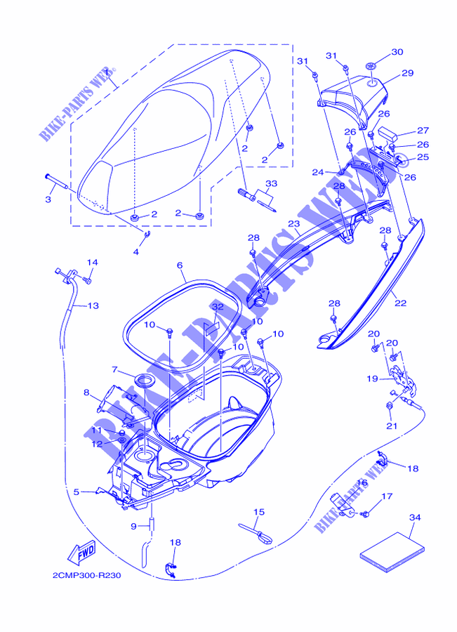 SITZ für Yamaha TRICITY 125 ABS 2016