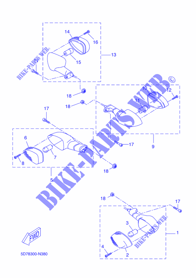 BLINKER für Yamaha YZF-R 125 ABS 2015
