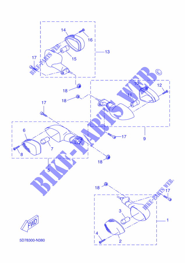 BLINKER für Yamaha YZF-R 125 ABS 2017