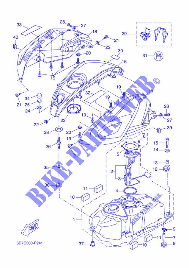 BENZINTANK für Yamaha MT 125 2015