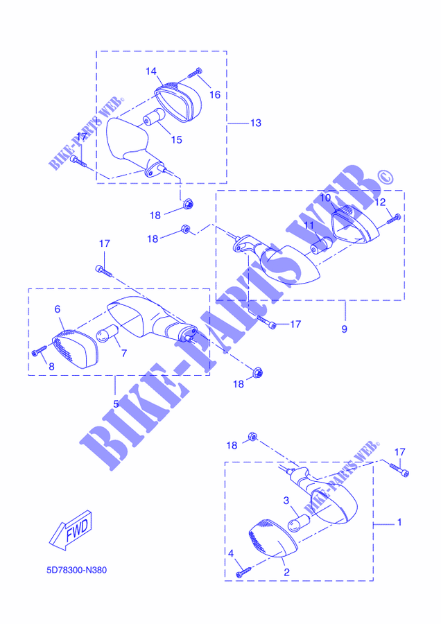 BLINKER für Yamaha MT 125 2015
