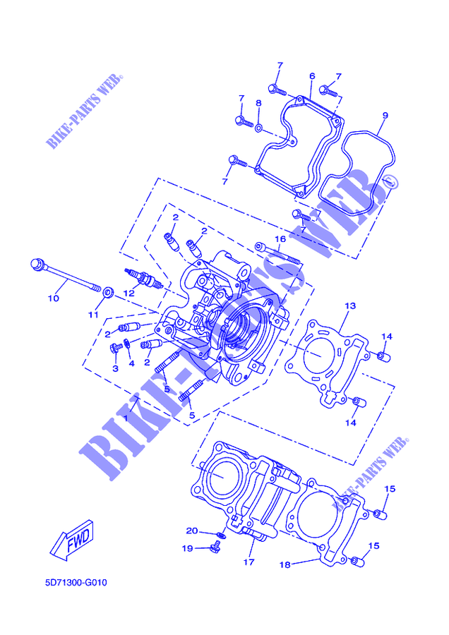 ZYLINDERKOPF für Yamaha MT 125 2015