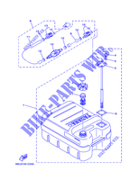 BENZINTANK 1 für Yamaha E60H Manual Starter, Tiller Handle, Hydro Trim & Tilt, Pre-Mixing, Shaft 25