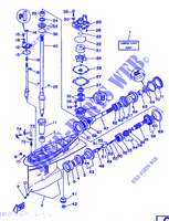 PROPELLER GEHÄUSE UND GETRIEBE 1 für Yamaha L130B Left Hand, Electric Start, Power Trim & Tilt, Remote Control, Oil injection 1992