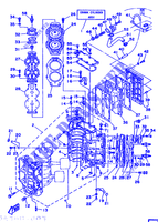 ZYLINDER / MOTORGEHÄUSE für Yamaha L130B Left Hand, Electric Start, Power Trim & Tilt, Remote Control, Oil injection 1992