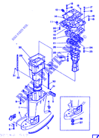 DECKEL für Yamaha L130B 2 Stroke, Left Hand, Electric Start, Power Trim & Tilt, Remote Control, Oil injection 1991