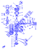 KURBELWELLE / KOLBEN für Yamaha 200E Electric Start, Remote Control, Power Trim & Tilt 1990