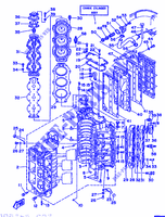 ZYLINDER / MOTORGEHÄUSE für Yamaha L150C 2 Stroke, Left Hand, Electric Start, Remote Control, Power Trim & Tilt, Oil injection 1991