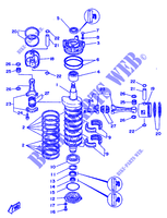 KURBELWELLE / KOLBEN für Yamaha L150C Left Hand, Electric Start, Remote Control, Power Trim & Tilt, Oil injection 1990
