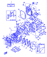 ZYLINDER / MOTORGEHÄUSE für Yamaha F8 4 Stroke, Manual Start 1996