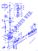 PROPELLER GEHÄUSE UND GETRIEBE 1 für Yamaha F8B 4 Stroke, Manual Start 1989