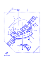 VERKLEIDUNG OBER für Yamaha F8C Manual Starter, Tiller Handle, Manual Tilt, Shaft 20