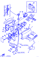 BENZINTANK UND VERKLEIDUNG für Yamaha 2B Manual Starter, Tiller Handle, Manual Tilt 1985