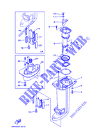 OBERE DECKEL für Yamaha 25B Manual Starter, Tilller Handle, Manual Tilt, Pre-Mixing, Shaft 15