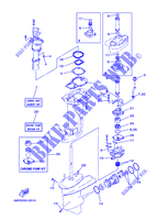 REPERATURSET 2 für Yamaha 25B Manual Starter, Tilller Handle, Manual Tilt, Pre-Mixing, Shaft 15