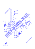 UNTERES GEHÄUSE UND ANTRIEB 2 für Yamaha 25B Manual Starter, Tilller Handle, Manual Tilt, Pre-Mixing, Shaft 15