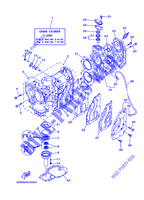 ZYLINDER / MOTORGEHÄUSE für Yamaha 25B Manual Starter, Tilller Handle, Manual Tilt, Pre-Mixing, Shaft 15