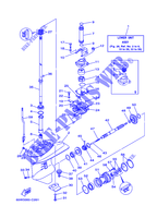 UNTERES GEHÄUSE UND ANTRIEB 1 für Yamaha F20A Electric Starter, Remote Control, Manual Tilt, Shaft 15