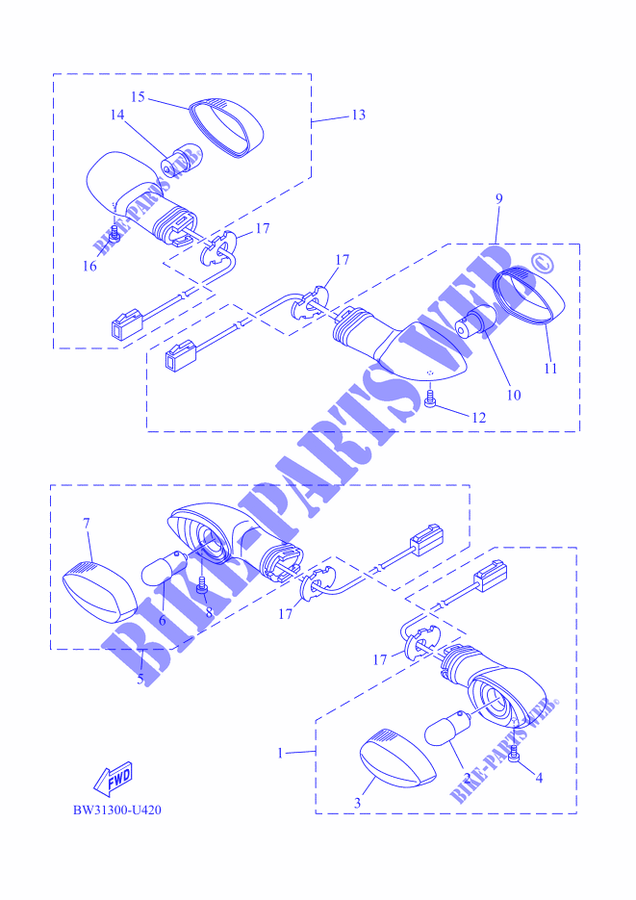 BLINKER für Yamaha XTZ 700 TENERE 2020