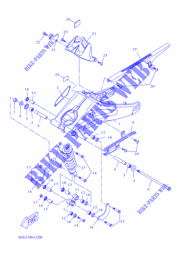 SCHWINGE / STOßDÄMPFER für Yamaha MT-125 2023