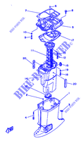 OBERE DECKEL für Yamaha 60F Electric Start, Remote Control, Manual Tilt or Power Trim & Tilt , Oil injection 1993