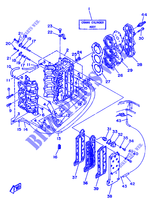 ZYLINDER / MOTORGEHÄUSE für Yamaha 60F Electric Start, Remote Control, Manual Tilt or Power Trim & Tilt , Oil injection 1993