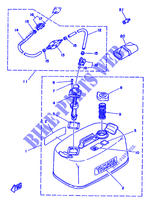KRAFTSTOFFSYSTEM 2 für Yamaha 60F Electric Start, Remote Control, Manual Tilt or Power Trim & Tilt , Oil injection 1990