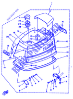 OBERE VERKLEIDUNG  für Yamaha 60F Electric Start, Remote Control, Manual Tilt or Power Trim & Tilt , Oil injection 1990