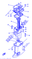 OBERE DECKEL für Yamaha 60F Electric Start, Remote Control, Manual Tilt or Power Trim & Tilt , Oil injection 1989