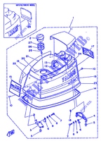OBERE VERKLEIDUNG  für Yamaha 60F Electric Start, Remote Control, Manual Tilt or Power Trim & Tilt , Oil injection 1989