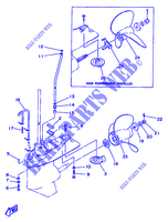UNTERES GEHÄUSE UND ANTRIEB 2 für Yamaha 60F Electric Start, Remote Control, Manual Tilt or Power Trim & Tilt , Oil injection 1989