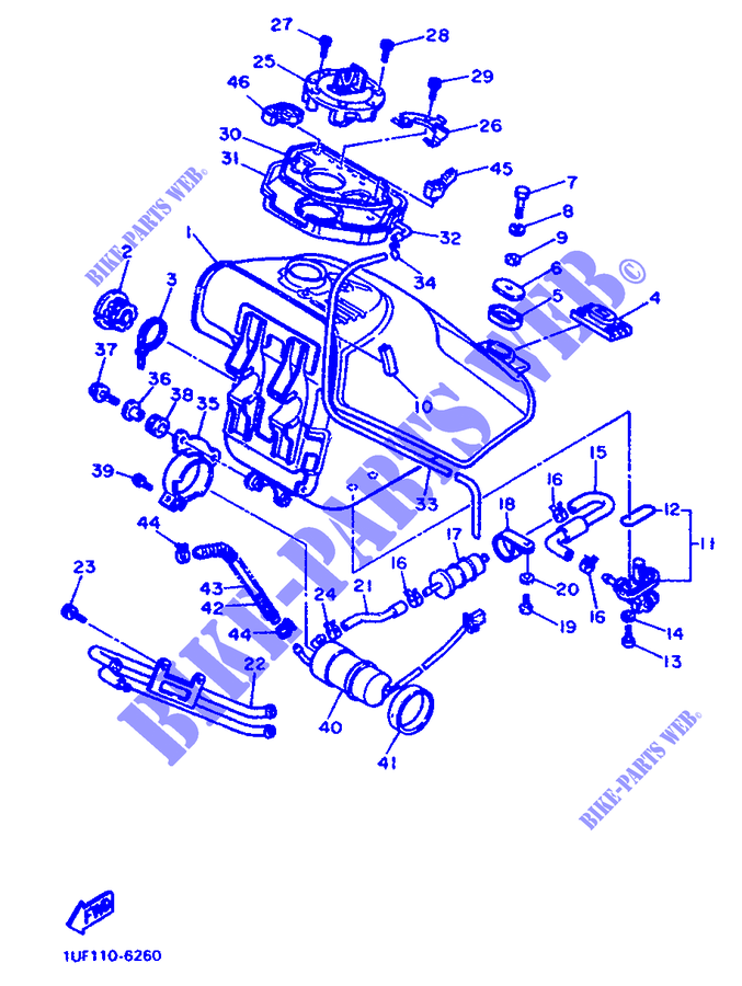 BENZINTANK für Yamaha FZX750 1987