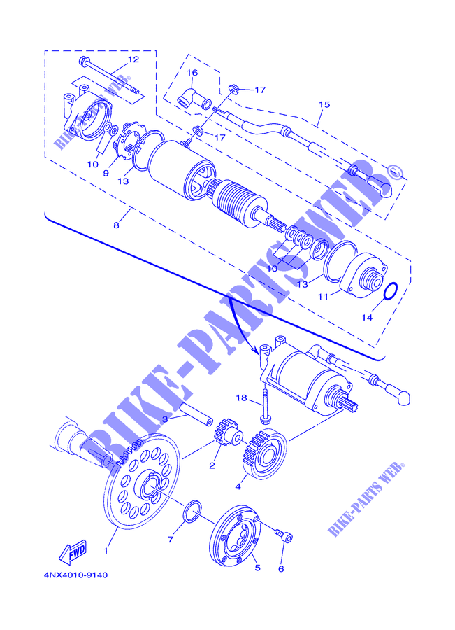 ANLASSERKUPPLUNG für Yamaha TDM850 2001