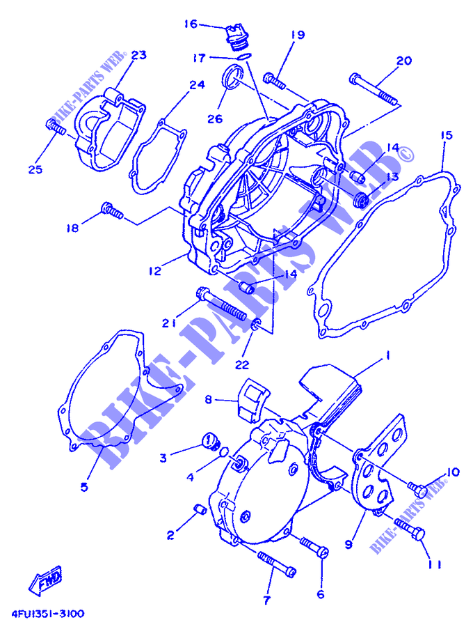 DECKEL   MOTOR 1 für Yamaha TDR125 1993