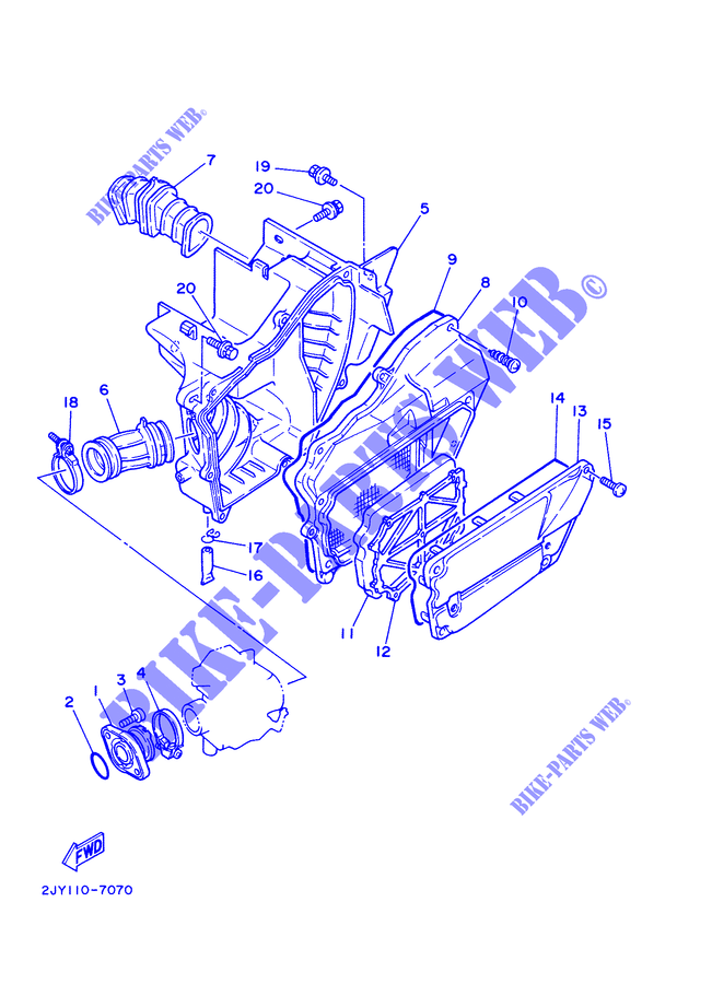 EINLASS für Yamaha TW125 2000